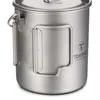 Tomshoo Pot 075L09L11L16L2L28L Ultraleicher Hänge w Deckel und faltbares Griff Outdoor Camping Küchengeschirr 240306