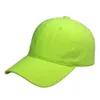 Bollkåpor Kvinnor Mint Green Ostructured Baseball Hat Washed Cotton 6 Panel Vintage Neon Yellow Pink Q240403