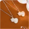 Colliers de pendentif Nouvelles imitations Fritillaria Small Gourd Collier à la mode pour femmes Drop Livrot Bijoux Pendants Dhiln