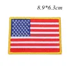 Sewing Notions & Tools 3.5X2.5 Inch Large Size American Us Flag Embroidered Es Iron On Or Sew Clothes Bags Diy Garment Applique Drop Dhz3I