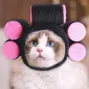 Hundkläder Pet Head Cover Headwear Cat S Hats Justerbar hattcosplay för Halloween Christmas Party Supplies Small