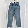 Damesjeans totem rechtstreeks voor vrouwen modemerk hoge taille volledige denim broek vintage jean enkellengte casual broek dame