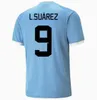 2024 Uruguay Mens Soccer Jerseys Équipe nationale N.DE La Cruz G.DE Arrascaeta F.Valverde L. Rodriguez M.olivera Home Away Football Shirts