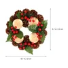 Candle Holders Christmas Advent Wreath Ribbon Wreaths Holiday Votive Holder With Pinecone Berry Candlestick Decoration Centerpiece