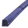 Coules de cou Classic 8cm à rayures à rayures Polyester Jacquard Décolleté pour hommes Business liés bleu rouge et noir de haute qualité