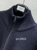 2024SS Autumn/Winter Designer Men's Fashion Casual Knitted Sweater Sweater Sweater Handsome Cardigan Stand up Neck High Quality Pocket sweater men sweaters M-XL