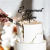 Partyversorgungen kundenspezifischer Kuchen -Topper mit Namen Holz Acrylbrautdusche ein persönliches Paar für Hochzeits Engagement