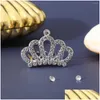 Hair Accessories 1 Lovely Delicate Rhinestone Alloy Crown Small Comb Bridal Accessory Drop Delivery Baby Kids Maternity Otv9R