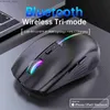 Topi Wireless ricaricabile Wireless 2.4G Bluetooth Mouse Gaming Mouse ESports Computer Mouse Office Laptop Ergonomia silenziosa universale Mause Y240407