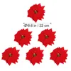 Flores decorativas 50 Artificial 79 Poinsettia Árvore de Natal Ornamentos de Natal Vermelho Redicha Realista Decoração Para Casamento em Casa