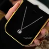 Klassieke designer ketting S999 Sterling Silver Moonlight Sparkling Zirkonia Damesketting Licht Hoge hoogwaardige elegante stijl Kleine ontwerp Moissan kraagketen