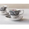 Cups Saucers England Lace Coffee Cup Saucer Set Luxury Bone China Teacup Drink Afternoon Tea Party Mug Home Drinkware Gifts