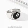 Mensagens criativas e personalizadas bilhar artesanais de jóias de anel preto 8 preto