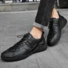 Casual Shoes Men Leather High Quality Handmade Lace Up Work Comfortable Loafers Zapato De Hombre