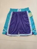 Män Throwback Basketball Shorts Pocket Blue Black Red Yellow Purple White Gold 2024-34