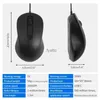 Mice USB C mouse game ergonomically designed for Windows PCs laptops and more C-type devices 3-button 1000DPI H240407