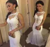 2023 Mermaid Wedding Jurk Sexy Mouwess Lace Top Beach Bruid Jurken Long Train Elegante bruidsjurken Robe de Mariage6707680