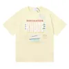 Rhude Shirt Ins Het Spring Summer TシャツAmerican Luxury Rhudes Skateboard Mens DesignerTシャツ女性男性カジュアルグッドルードTシャツ4540