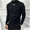 Męskie swetry Sweter mężec projektant luksusowy człowiek długie rękawy dzianina skoczek mody mody golfowy swobodny bluzy wysokiej jakości dh4ja