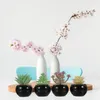 Fleurs décoratives 4 pcs simulés de fausses de bonsaï Plantes petites succulentes artificielles mini décor miniature en PVC en pot en pot