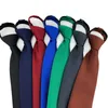 Nakszenia Solid Color Dekolt Zipperowany krawat 8 cm męski krawat gravatas rączka muszka męska akcesoria ślubne