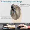 Mice Lefon Bluetooth vertical wireless mouse ergonomically designed with OLED screen RGB USB optical charging mouse suitable for PC laptop gaming Y240407