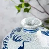 Vases Arrivals Chinese Style Living Room Decoration Ceramic Vase Imitation Official Kiln Crack Glaze Dragon Pattern Bottle