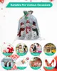 Décorations de Noël arbre bonhomme de neige sacs sacs-cadeaux à cordon coussi