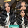 250% 13x4 WIGS CORDES CORPS Transparent Perruques à cheveux humains 13x6 HD Lace Frontal Wig Brazilian Remy 30 40 pouces 360 Perruque avant en dentelle pour les femmes