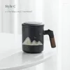 Teaware sets Mountain Design Ceramic Tea Cup med Infuser 400 ml
