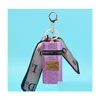 Key Anneaux Designer Mini sac Bag Silk Scarf Lipstick Aron Keychains Purse Pending Car Keyring Chain pour les femmes Drop Liviling Bijoux Dhtie