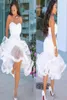 Sirena bianca 2021 abiti da sposa corta abiti da sposa lunghezza del tè inghiottiti per cocktail taglie forti estate spiaggia boho bridal go6160409