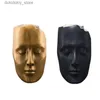 Arts and Crafts Creative Resin olden Mask Abstract Face Mask Sculpture Livin Room Ornament Resin Crafts Easter Mask Home Decor AccessoriesL2447