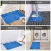 Carpets Blue Bubbles 24" X 16" Non Slip Absorbent Memory Foam Bath Mat For Home Decor/Kitchen/Entry/Indoor/Outdoor/Living Room