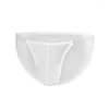 Underpants GTOPXMAN Mens Underwear Sexy Transparent Briefs Low Waist Breathable Thin Ice Silk Men