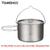 Tomshoo Pot 075L09L11L16L2L28L Ultraleicher Hänge w Deckel und faltbares Griff Outdoor Camping Küchengeschirr 240306