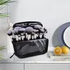 Make -up -Pinselhülle faltbar können 100 Pinsel aufnehmen Reißverschluss Design Kosmetiktasche Beutel für Lidschattenkünstler 240329