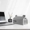 All-Match Houndstooth Leder Tissue Box Home Wohnzimmer Licht Luxusgewebe-Tissue-Box Tissue Box High-End Nordic