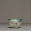 Kopjes schotels 45 ml handgeschilderde lotus bloem theekop keramisch porselein kleine theekop set master bowl drinkware theekopjes kunst