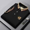 Summer Designer Polo Shirt High End broderad kortärmad bomullspoloskjorta Mens Topps Korean Fashion Clothing Summer Luxury Tops Asian Size M L XL XXL XXXL