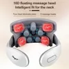 Full Body Massager CkeyiN Electric Neck Massager EMS Pain Relief Pulse Cervical Acupressure Massage Shoulder Relaxation Device Hot Compress 240407