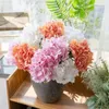 Декоративные цветы искусственные для кафе -украшения Vivrant Faux Silk Hydrangea Manragement Maruement Wedding Party Home Decor