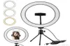 Selfie Ring LED Light Stand 26 cm da 10 pollici mini treppiede dimmeble per per smartphone YouTube tiktok trucco video in studio Tripod Ring L2980919