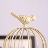 Świecane uchwyty świecznika Vintage White White 1pcs Bird Cage Candlelight Decors Home Metal