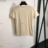 projektantka Knit T-shirt marka marki damskiej odzieży Summer Top Fashion Letter Hafted Logo krótkie rękawowe damskie koszulki kwiecień