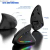 MICE ERGONOMIQUE 2400DPI 2,4G MICE WIRESS 6 BOUTONS RECHARGAGE VERTICAL GAMING MONDE BURATION DU MONDE ÉTRANGÉE MONDE UNIVRE PC PC GAMER Y240407