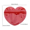 Сумки для хранения сердца в форме сердца украшения самостоятельно запечатывают с ясным видом окна конфеты.
