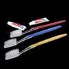 500 пакетов одноразовых зубных щетков с зубной пастой в 5 цветах - набор для ухода за пероралом для перемещения для гигиены на ходу - удобная массовая упаковка для легкого использования