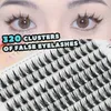 Falska ögonfransar 320 kluster individuella fransar blandad längd ögonfransbok mjuk naturlig look räv ögon koreansk söt makeup ögonfransar 240403