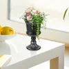 Vaser vintage blomkruka svart dekor metall vas järnhållare arrangerar standard arrangemang el dekoration retro hemmakontor bordsskiva